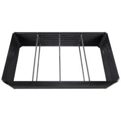 VEVOR Raised Garden Bed, 8 x 4 x 2 ft Galvanized Metal Planter Box, Outdoor Planting Boxes with Open Base, for Growing Flowers/Vegetables/Herbs in Backyard/Garden/Patio/Balcony, Dark Gray