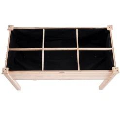 VEVOR Raised Garden Bed, 3.9 x 1.9 x 2.5 ft Wooden Planter Box, Elevated Outdoor Planting Boxes with Legs, for Growing Flowers/Vegetables/Herbs in Backyard/Garden/Patio/Balcony, Burlywood