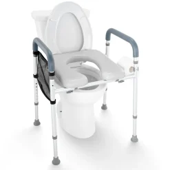 VEVOR Raised Toilet Seat, 7-Position Height Adjustment 19.3