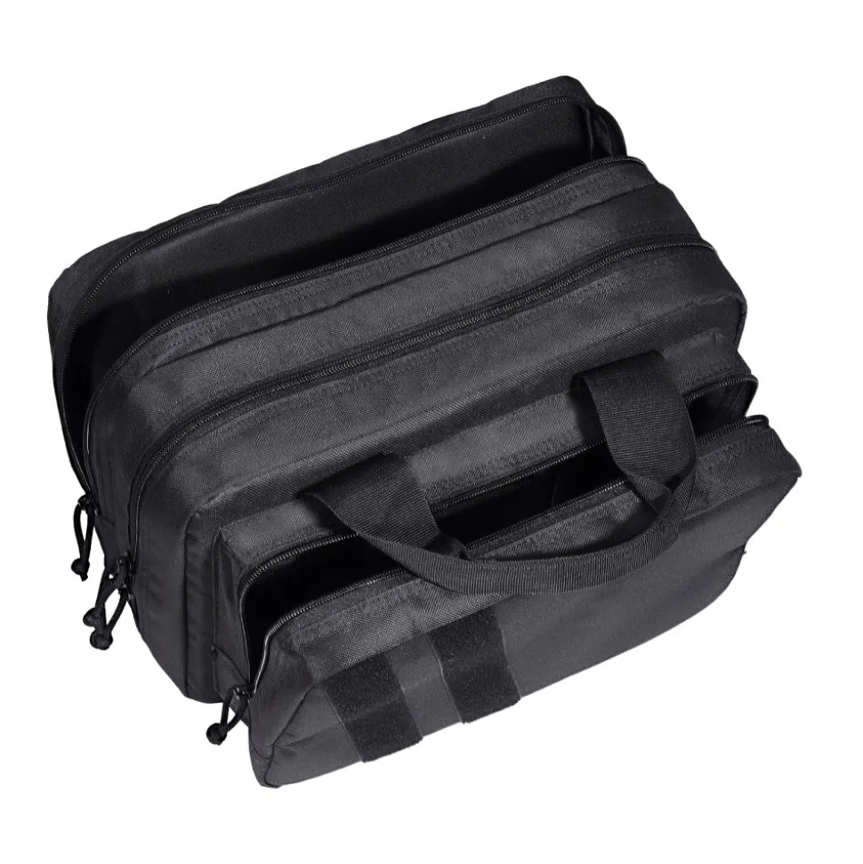 VEVOR Range Bag for 2 Pistols, Tactical Gun Bag with 2 Built-in Removable Pistol Bags & 6 Detachable Magazines, Gun Range Bag for Outdoor Hunting Shooting, Lockable Carrying Handgun Bag Case, Black