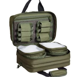 VEVOR Range Bag for 2 Pistols, Tactical Gun Bag with 2 Built-in Removable Pistol Bags & 6 Detachable Magazines, Gun Range Bag for Outdoor Hunting Shooting, Lockable Carrying Handgun Bag Case, Green
