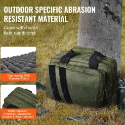 VEVOR Range Bag for 2 Pistols, Tactical Gun Bag with 2 Built-in Removable Pistol Bags & 6 Detachable Magazines, Gun Range Bag for Outdoor Hunting Shooting, Lockable Carrying Handgun Bag Case, Green