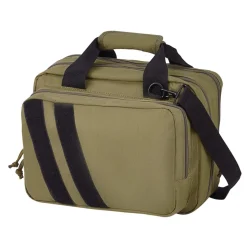 VEVOR Range Bag for 2 Pistols, Tactical Gun Bag with 2 Built-in Removable Pistol Bags & 6 Detachable Magazines, Gun Range Bag for Outdoor Hunting Shooting, Lockable Carrying Handgun Bag Case, Brown
