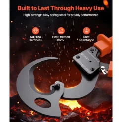 VEVOR Ratcheting Cable Cutter, Spring Steel Blades with PVC-Coated Handles, Quick-Release Button, Heavy Duty Ratchet Cable Wire Cutter for Cutting Copper & Aluminum Cables Up to 1000 MCM / 500 mm²