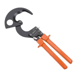 VEVOR Ratcheting Cable Cutter, Spring Steel Blades with PVC-Coated Handles, Quick-Release Button, Heavy Duty Ratchet Cable Wire Cutter for Cutting Copper & Aluminum Cables Up to 800 MCM / 400 mm²