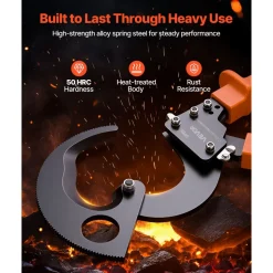 VEVOR Ratcheting Cable Cutter, Spring Steel Blades with PVC-Coated Handles, Quick-Release Button, Heavy Duty Ratchet Cable Wire Cutter for Cutting Copper & Aluminum Cables Up to 800 MCM / 400 mm²