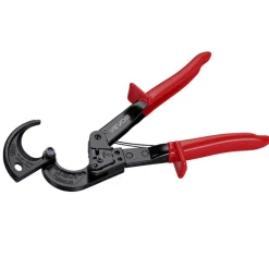 VEVOR Ratcheting Cable Cutter, Spring Steel Blades with PVC-Coated Handles, Quick-Release Button, Heavy Duty Ratchet Cable Wire Cutter for Cutting Copper & Aluminum Cables Up to 474 MCM / 240 mm²