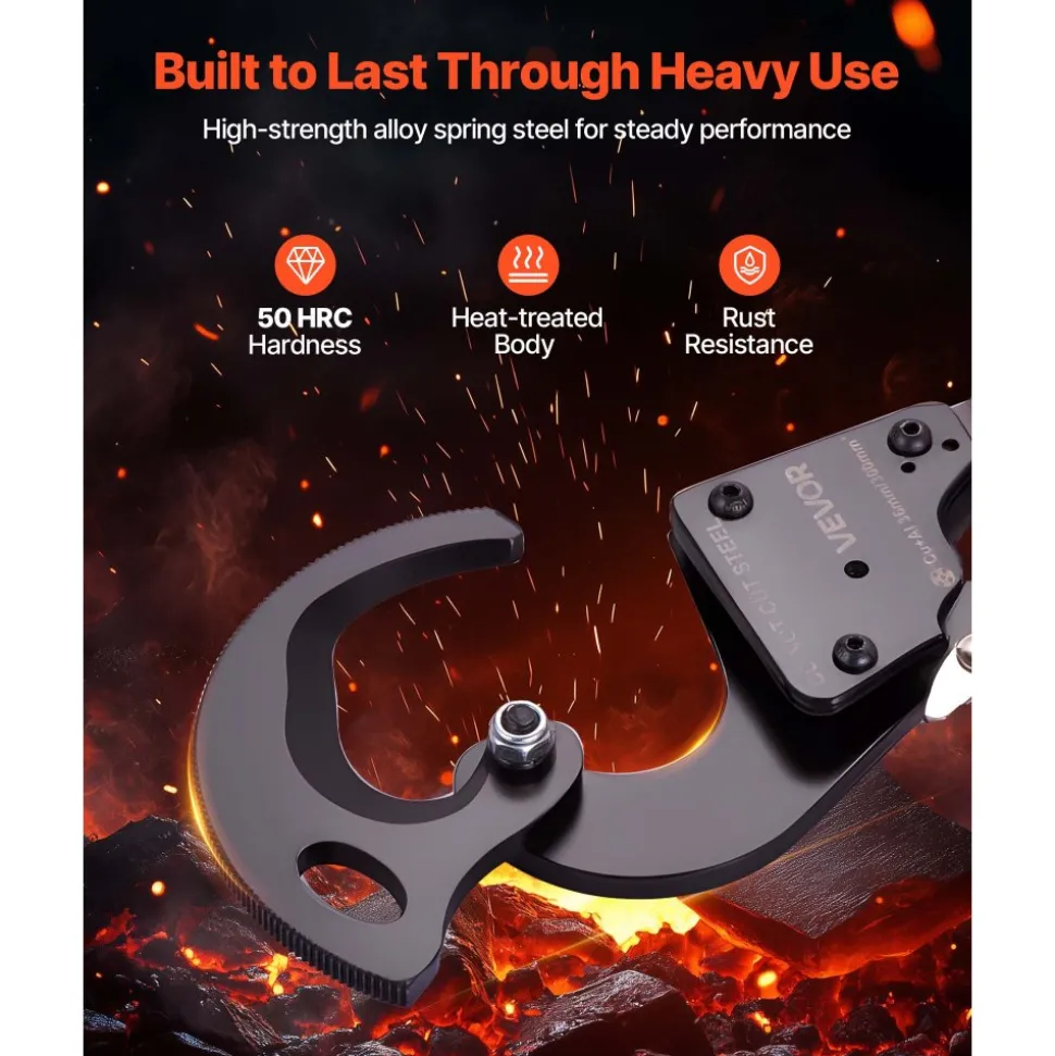 VEVOR Ratcheting Cable Cutter, Spring Steel Blades with PVC-Coated Handles, Quick-Release Button, Heavy Duty Ratchet Cable Wire Cutter for Cutting Copper & Aluminum Cables Up to 600 MCM / 300 mm²