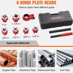 VEVOR Ratchet Pipe Threader Kit, 1/4