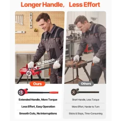 VEVOR Ratchet Pipe Threader Kit with 3 Dies, 1/2" BSPT, 3/4" BSPT, 1" BSPT Manual Ratcheting Pipe Threading Tool, Portable Pipes Threader Set with Toolbox for Plumbing Installation & Repair