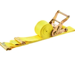 VEVOR Ratchet Straps, 2 in x 15 ft, 30 Pack E-Track Tie Down Straps, 4400 lbs Break Strength & 1460 lbs Rated Load, Tie Down Ratcheting for Moving, Trailers, Motorcycles, Kayaks, Car Roof, Yellow