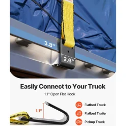 VEVOR Ratchet Tie Down Straps (10PK), 10000 lb Break Strength, Endless Ratchet with 10 Premium 2" x 30' Tie Downs Heavy Duty, Track Spring Fittings for Moving Securing Cargo, Appliances, Motorcycle