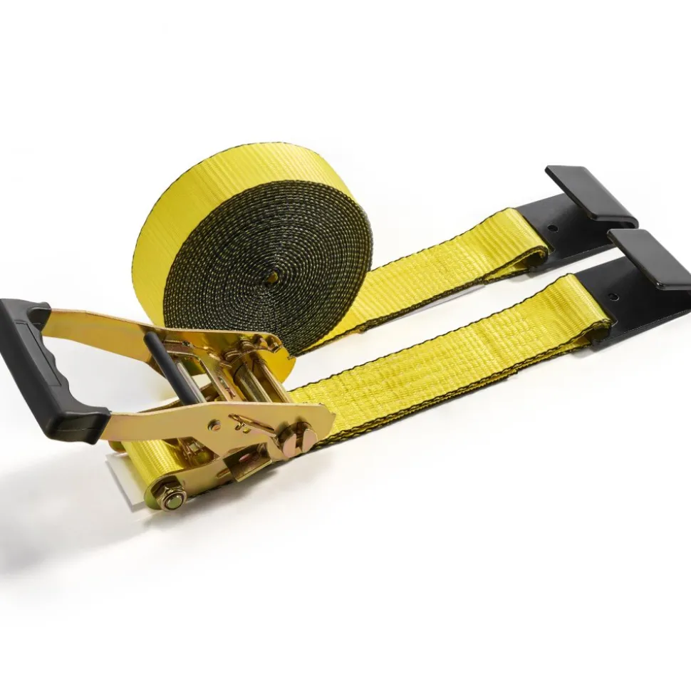 VEVOR Ratchet Tie Down Straps (10PK), 10000 lb Break Strength, Endless Ratchet with 10 Premium 2" x 30' Tie Downs Heavy Duty, Track Spring Fittings for Moving Securing Cargo, Appliances, Motorcycle