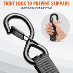 VEVOR Ratchet Tie Down Straps (4PK), 5208 lb Max Break Strength, Includes 4 Premium 1.6