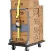 VEVOR Ratchet Tie Down Straps (4PK), 5000 lb Break Strength, Double J Hook Includes 4 Premium 2" x 15' Rachet Tie Downs with Padded Handles, for Moving Securing Cargo, Appliances, Lawn Equipment