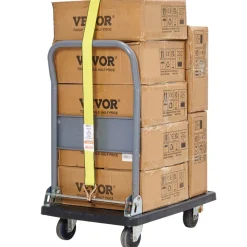 VEVOR Ratchet Tie Down Straps (4PK), 5000 lb Break Strength, Double J Hook Includes 4 Premium 2