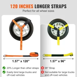 VEVOR Ratchet Tie Down Straps Kit, 2