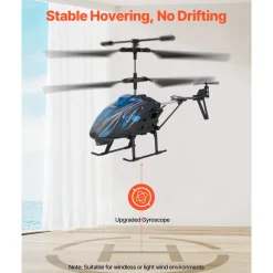 VEVOR RC Helicopter, 2.4GHz Flying Remote Control Helicopter, 3.5 Channel RC Airplane for Kid, 16 Mins Flight Time, Altitude Hold, One-Key Takeoff/Landing & LED Lights, Toys for Kids Ages 8 and up