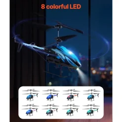 VEVOR RC Helicopter, 2.4GHz Flying Remote Control Helicopter, 3.5 Channel RC Airplane for Kid, 16 Mins Flight Time, Altitude Hold, One-Key Takeoff/Landing & LED Lights, Toys for Kids Ages 8 and up