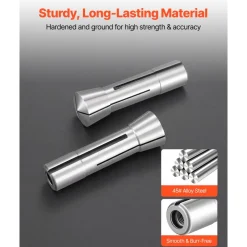 VEVOR R8 Collet Set 1/16"-3/4" 23 Piece R8 Precision Mill Collet Chuck Set, for Milling Machine Drill Presses, 0.0008" TIR High Concentricity, Lathe Chuck Tool with Labeled Storage Box, Alloy Steel