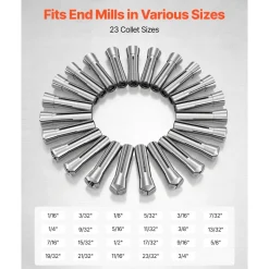 VEVOR R8 Collet Set 1/16