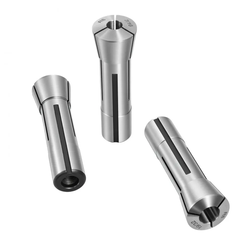 VEVOR R8 Collet Set 1/16"-3/4" 23 Piece R8 Precision Mill Collet Chuck Set, for Milling Machine Drill Presses, 0.0008" TIR High Concentricity, Lathe Chuck Tool with Labeled Storage Box, Alloy Steel