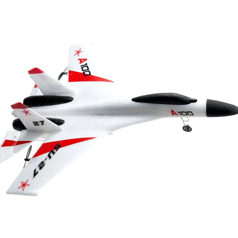 VEVOR RC Plane, 2.4GHZ 4 Channel Remote Control Airplane with 6-Axis Gyro Stabilizer, Ready to Fly Fighter Aircraft Plane Toy with 2 Batteries, Easy to Fly RC Glider for Adults Kids Beginners Boys