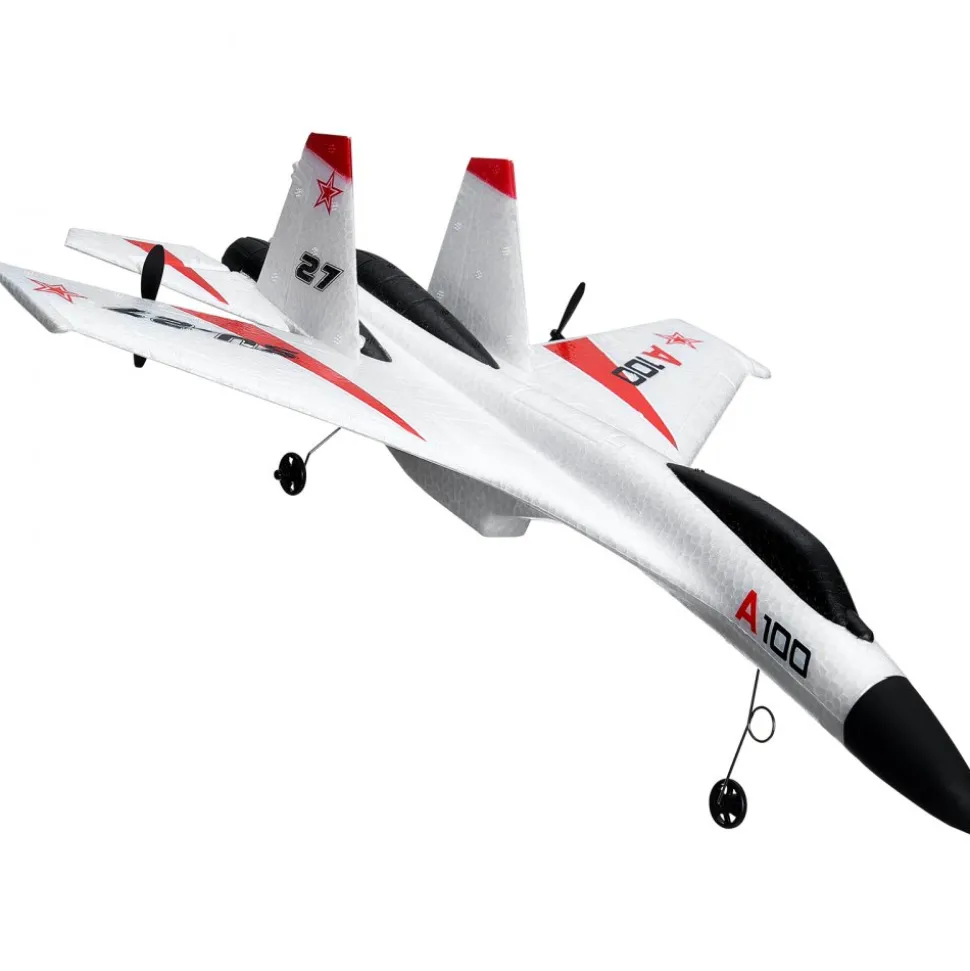VEVOR RC Plane, 2.4GHZ 4 Channel Remote Control Airplane with 6-Axis Gyro Stabilizer, Ready to Fly Fighter Aircraft Plane Toy with 2 Batteries, Easy to Fly RC Glider for Adults Kids Beginners Boys