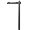 VEVOR Real Estate Sign Post, 6 ft Tall, PVC Realtor Yard Sign Holder with 36 in Arm Holds up to 24 in, Easy to Install, Wind-Resistant, for Open House and Home, Yard, Road, Outdoor, Black (No Signs)
