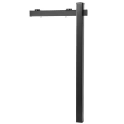VEVOR Real Estate Sign Post, 6 ft Tall, PVC Realtor Yard Sign Holder with 36 in Arm Holds up to 24 in, Easy to Install, Wind-Resistant, for Open House and Home, Yard, Road, Outdoor, Black (No Signs)