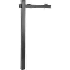 VEVOR Real Estate Sign Post, 6 ft Tall, PVC Realtor Yard Sign Holder with 36 in Arm Holds up to 24 in, Easy to Install, Wind-Resistant, for Open House and Home, Yard, Road, Outdoor, Black (No Signs)