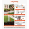 VEVOR Real Estate Sign Post, 6 ft Tall, PVC Realtor Yard Sign Holder with 36 in Arm Holds up to 24 in, Easy to Install, Wind-Resistant, for Open House and Home, Yard, Road, Outdoor, White (No Signs)