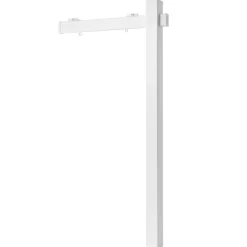 VEVOR Real Estate Sign Post, 6 ft Tall, PVC Realtor Yard Sign Holder with 36 in Arm Holds up to 24 in, Easy to Install, Wind-Resistant, for Open House and Home, Yard, Road, Outdoor, White (No Signs)