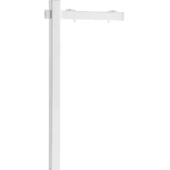 VEVOR Real Estate Sign Post, 2-Pack, 6 ft Tall, PVC Realtor Yard Sign Holder with 36 in Arm Holds up to 24 in, Easy to Install, Wind-Resistant, for Open House and Home, Yard, Road, White (No Signs)