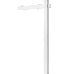 VEVOR Real Estate Sign Post, 2-Pack, 6 ft Tall, PVC Realtor Yard Sign Holder with 36 in Arm Holds up to 24 in, Easy to Install, Wind-Resistant, for Open House and Home, Yard, Road, White (No Signs)