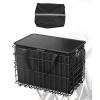 VEVOR Rear Bike Basket, Folding Wire Bicycle Basket with Cargo Net, Removable Liner Bag & Waterproof Cover, Quick Release Design Bike Basket for Adult Women/Men Carrying Dogs Pets Fruit & Grocery