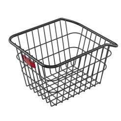 VEVOR Rear Bike Basket, Metal Wire Bicycle Basket with Reflective Tail Light & Waterproof Cover, Durable Bike Back Basket, Fits to Most Rear Bike Racks