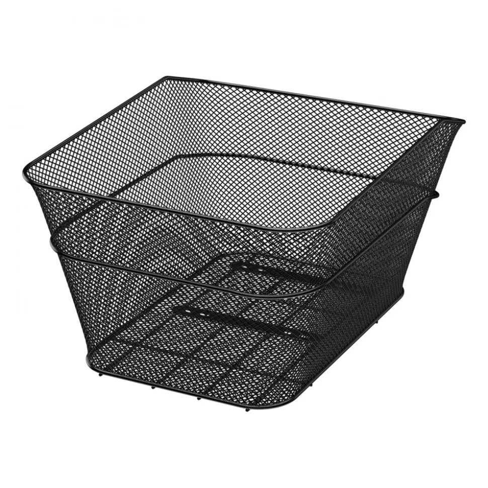 VEVOR Rear Bike Basket, Wire Mesh Bicycle Basket with Cargo Net & Waterproof Cover, Durable Metal Bike Back Basket, Fits Most Rear Bike Racks, Mounting Tools Included