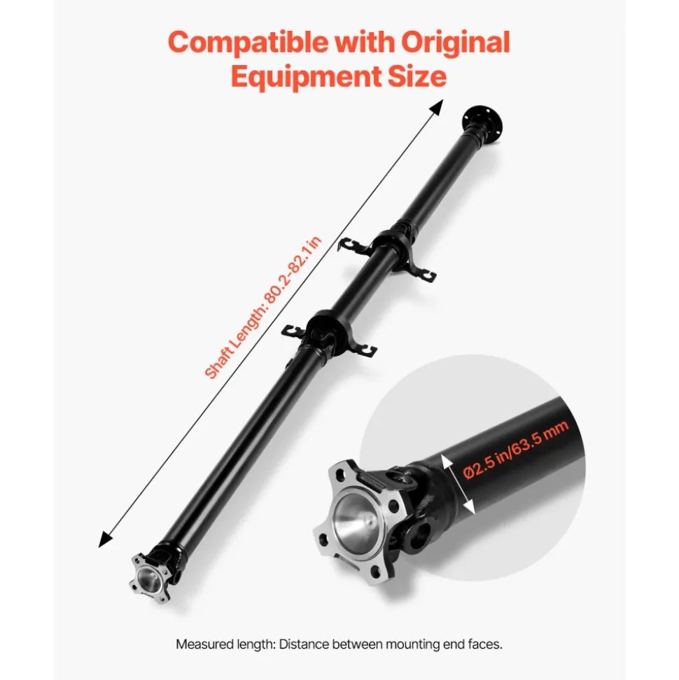 VEVOR Rear Drive Shaft, 80.2"-82.1" Prop Shaft Driveshaft Assembly Compatible with 2007-2008 Ford Edge & Lincoln MKX, Replace #C-0374 652005 7T4Z4R602A 936846