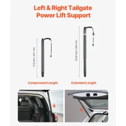 VEVOR Rear Left & Right Tailgate Power Lift Support, Compatible with 2015-2020 Skoda Superb III 3V5 Estate, Electric Tailgate Liftgate Power Hatch Shock Strut Replace OE# 3V9827851B 3V9827852B (2PCS)
