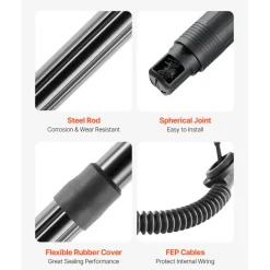 VEVOR Rear Left & Right Tailgate Power Lift Support, Compatible with 2015-2020 Skoda Superb III 3V5 Estate, Electric Tailgate Liftgate Power Hatch Shock Strut Replace OE# 3V9827851B 3V9827852B (2PCS)