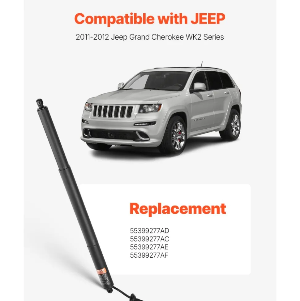 VEVOR Rear Left Tailgate Power Lift Support, Compatible with 2011-2012 Jeep Grand Cherokee WK2 Series, Electric Liftgate Actuator, Trunk Tailgate Hatch Shock Strut Replaces OE# 55399277AD 55399277AC