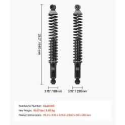 VEVOR Rear Shock Absorber Strut Assembly, 2Pcs Shock and Strut Assembly with Coil Spring, Fit 2000-2006 Chevrolet Suburban 1500, 2000-2006 Chevrolet Tahoe, 2000-2006 GMC Yukon, Replace for OE 58639