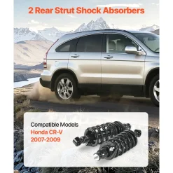 VEVOR Rear Shock Absorber Strut Assembly, 2Pcs Shock and Strut Assembly with Coil Spring, Compatible with 2007-2009 Honda CR-V Models, Automotive Replacement Struts for OE 172497L 172497R