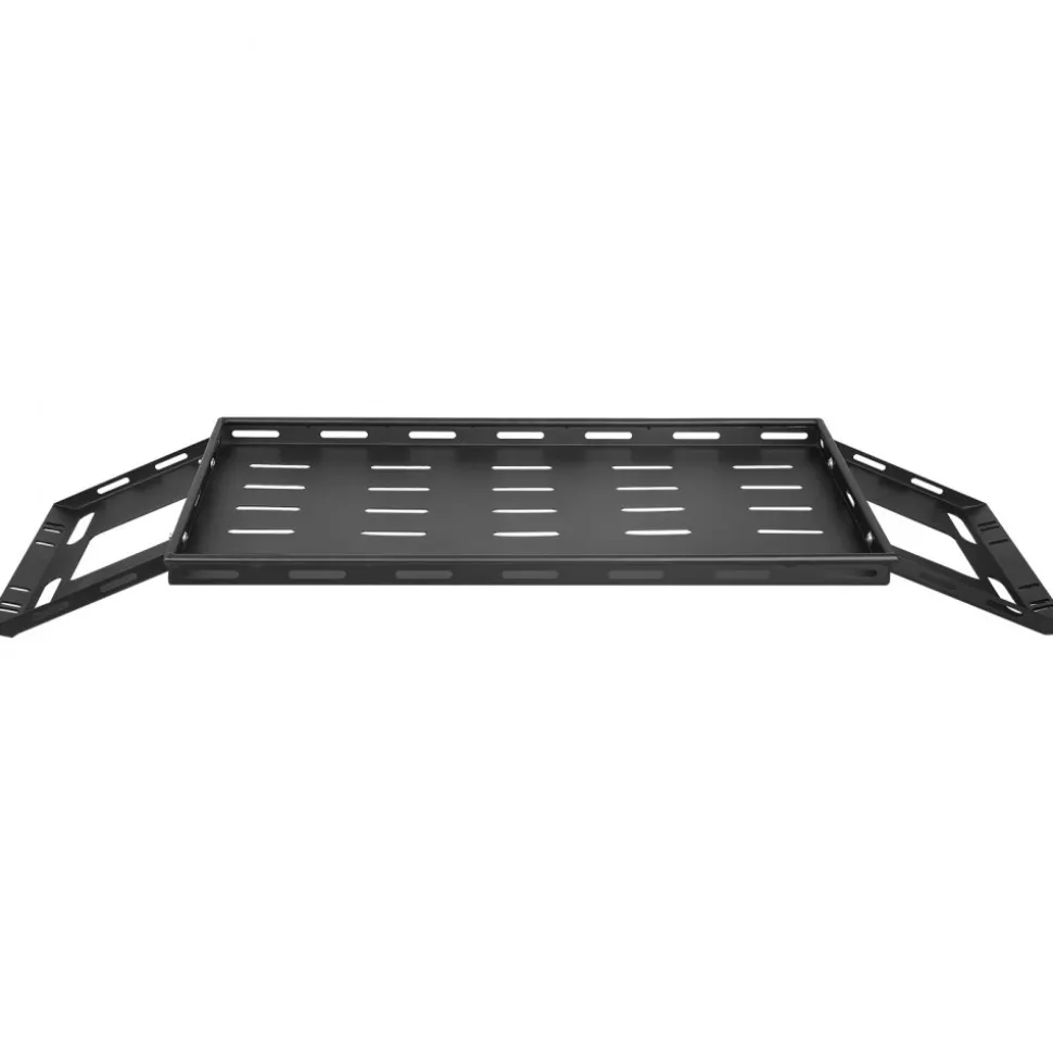 VEVOR Rear Trunk Cargo Rack, for 2007-2024 Jeep Wrangler JK 4-Door Hardtops, 300 lbs Capacity, Carbon Steel Basket Tray Interior Storage Luggage Carrier with Net, Shelf Stand Organizer for Camping Trip Gear, Black