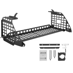 VEVOR Rear Trunk Cargo Rack, for 2010-2024 Toyota 4Runner, 220 lbs Capacity, Aluminum Alloy Basket Tray Interior Storage Luggage Carrier, Adjustable Height Shelf Stand Organizer for Camping Trip Gear