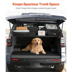 VEVOR Rear Trunk Cargo Rack, for 2010-2024 Toyota 4Runner, 220 lbs Capacity, Aluminum Alloy Basket Tray Interior Storage Luggage Carrier, Adjustable Height Shelf Stand Organizer for Camping Trip Gear