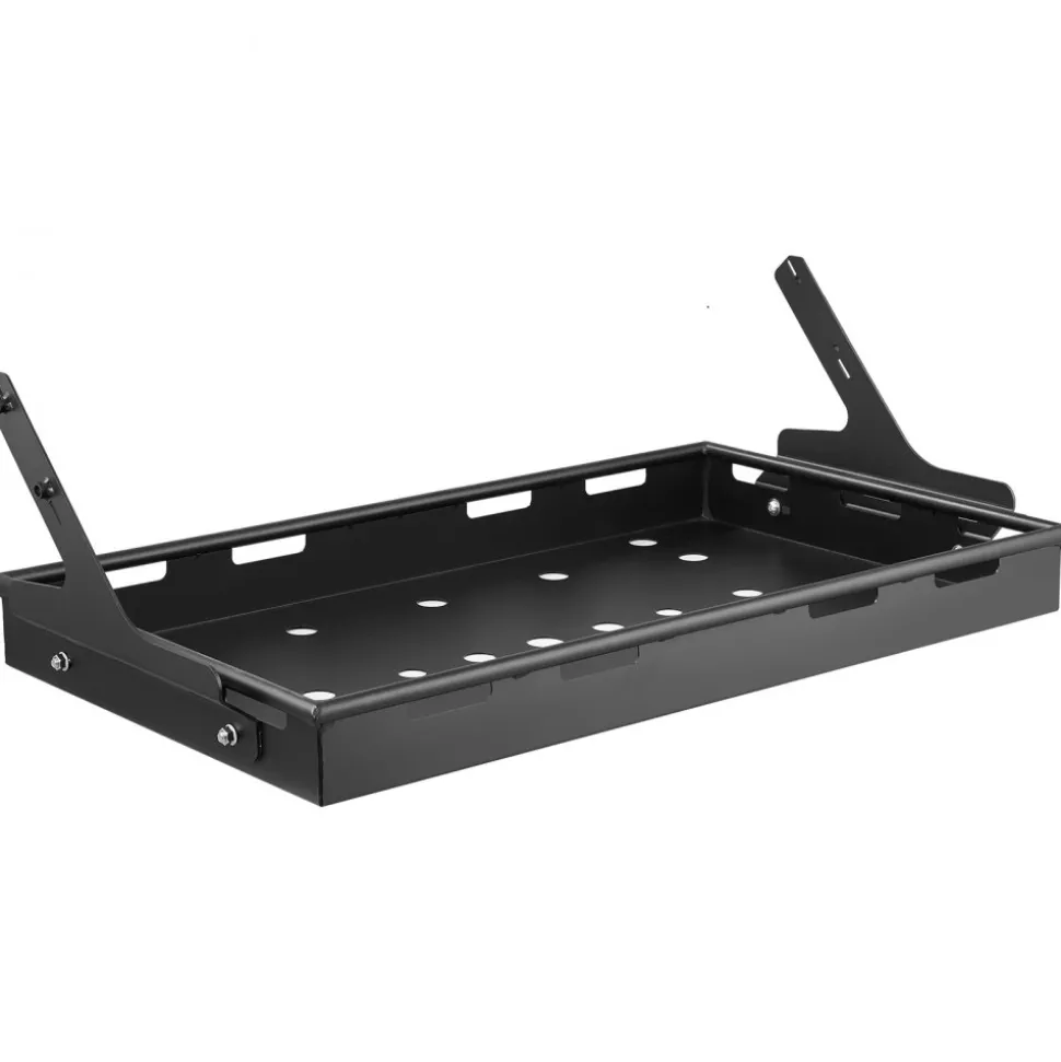 VEVOR Rear Trunk Cargo Rack, for 2018-2024 Jeep Wrangler JLU Sky One-Touch Power Top 4-Door Hardtops, 300 lbs, Carbon Steel Basket Tray Interior Storage Luggage Carrier with Net, Shelf Stand Organizer for Camping