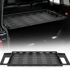 VEVOR Rear Trunk Cargo Rack with Net for 2021-2024 Ford Bronco 4 Door Hardtops (Exclude Bronco Sport), 300 lbs Capacity, Carbon Steel Basket Tray Interior Storage Luggage Carrier