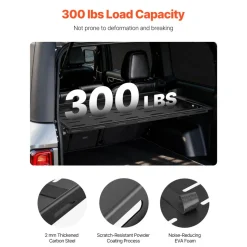 VEVOR Rear Trunk Cargo Rack with Net for 2021-2024 Ford Bronco 4 Door Hardtops (Exclude Bronco Sport), 300 lbs Capacity, Carbon Steel Basket Tray Interior Storage Luggage Carrier